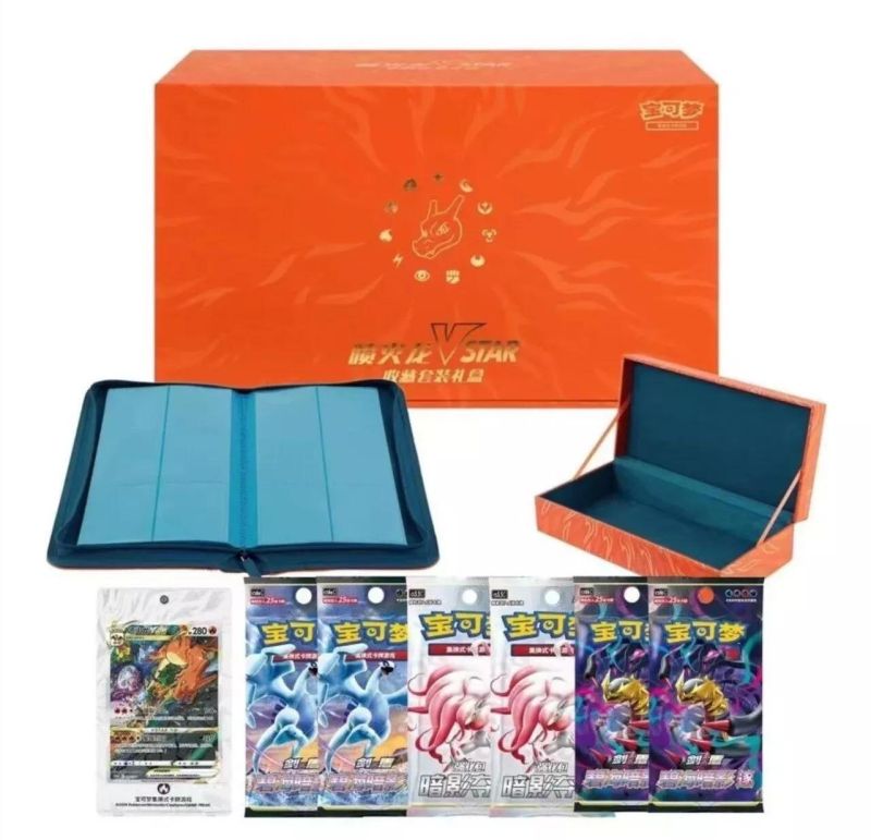 Pokemon Cinese Pokemon GCC,Pokemon Sword and Shield,Collection set gift box Charizarsd VStar,Lingua Cinese